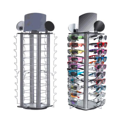 China 40pc Open Metal Wire Sunglasses Display Rack , Portable Optical Display Stands for sale