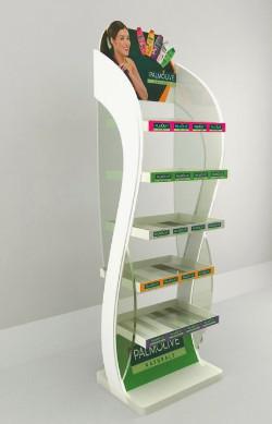 China High End Cosmetic Store Display Stand Shampoo Podium Design ISO9001 Approval for sale