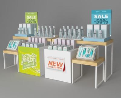 China Promotional Full Set Cosmetic Display Counter For Advertising Multipurpose for sale