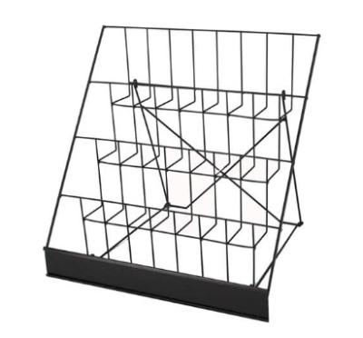 China Black Color Metal Wire Display Racks , Table Top Display Stand Corrosion Resistance for sale