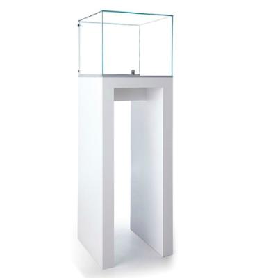 China Gabinete de cristal del escaparate del pedestal del MDF, cerrando la vitrina de cristal con la luz llevada en venta