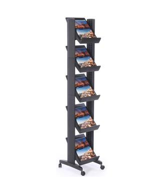 China Adjustable Shelves Floor Standing Magazine Rack Easy To Move Various Color for sale