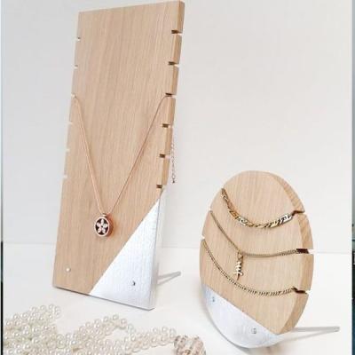 China Luxury Wooden Jewelry Display Stands For Retail Store Multi Color for sale