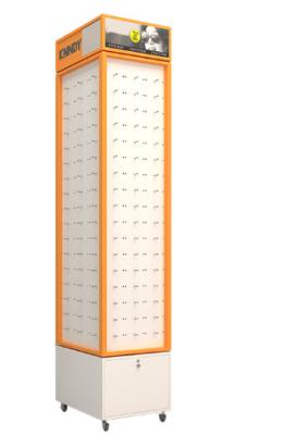 China Rotatable Wooden Sunglass Display Fixtures Wall Mounted Assembled Structure for sale