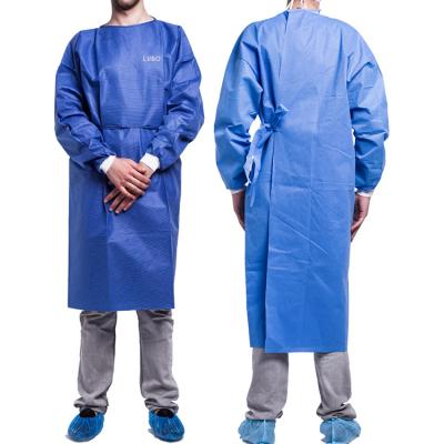 China SMS Medical Medical Protective Gown Health Services Thickening Disposable Nonwoven Surgical Isolation Gown for sale