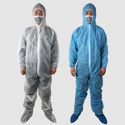 China Medical & Free Samples Lab Free Samples Disposable Medical Protective Coverall Suit PP Nonwoven Coverall for sale