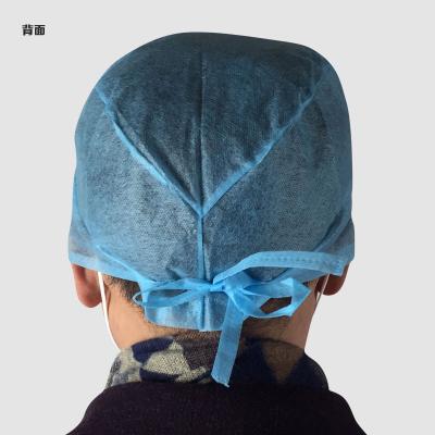 China Cheap Doctor Cap Disposable Surgical Caps PP Price Nurse Cap With Ties for sale