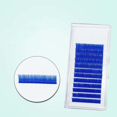 China Mink / Silk Wholesale Private Label Colored Ellipse Split Flat Matte Eyelash Extensions for sale