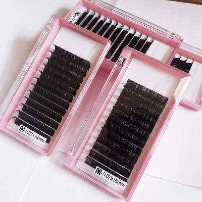 China U M Natural Free Sample L Loop Private Label 25mm Matte Black Extension Lashes Different Premium Eyelash Extension Supplies for sale