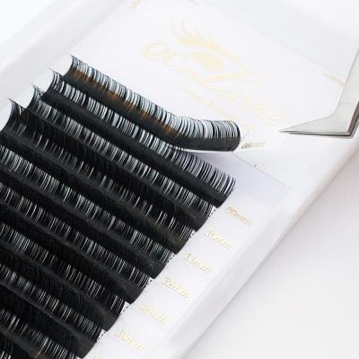 China Korea Delicate Eye Lash Eyelash Extension C 0.15mm Synthetic Fiber Silk Eyelash Extensions for sale