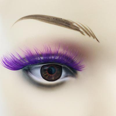 China Feather 3D Faux Mink Lashes Colored Custom Mink Strip Lashes for sale