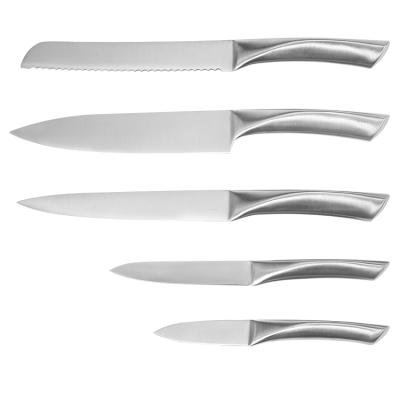 China Viable Wholesale Hollow Stainless Steel Handle Kitchen Knife Set Stainless Kitchen Knife for sale