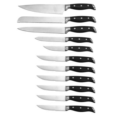 China 11Pcs Modern Stainless Steel ABS Handle Durable Forged Kitchen Knife Set For Home Use for sale