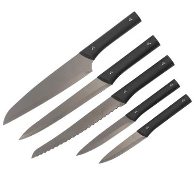 China Viable Kitchen Knife Factory Yangjiang Non-Stick Kitchen Knife Set Stainless Steel Kitchen Tableware Knife Set for sale