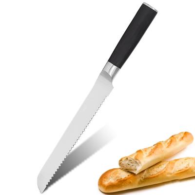 China Sustainable Good Quality 8 Inch Forged + Bread Knife Kitchen Knife 430 Handles for sale