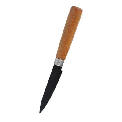 China Amazon Viable Chinese Hot Professional Resin Suppliers Kitchen Knife Block Safety Black Wooden Paring Knife for sale