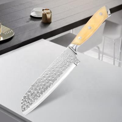 China High Quality Arrival 7 Inch Stainless Steel Sustainable Blade Kitchen Santoku Knife For Daily Cooking Cutting Extremely Sharp All-season for sale