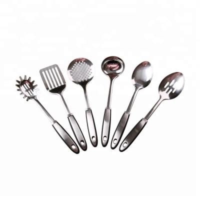 China Sustainable 6 Pcs High Quality Cooking Stainless Steel Kitchen Utensils for sale