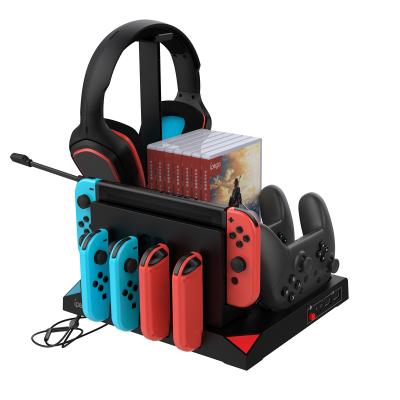 China 9 Ni Switch Storage 1 Layer Fan Storage Charging Rack 9 In 1 Game Accessories For Nintendo Switch for sale