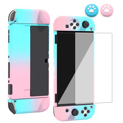 China ABS Colorful Protective OLED Switch Shell Set Multiple Color Transparent Shell Game Accessories For OLED Switch for sale