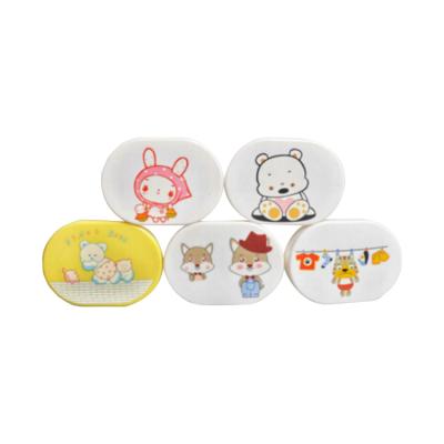 China High Quality Fashion Logo Contact Lenses Case Cute Custom Eye Protection Decoration Makeup Tools Travel Kit for sale