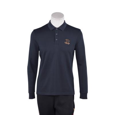 China Men's Fashionable Long Sleeved Polo Shirt with Business Shirt Collar and Custom Logo for sale