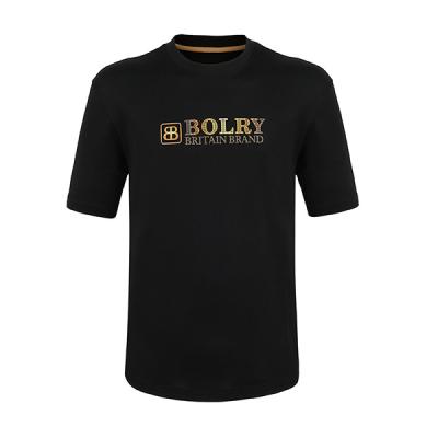 China T-Shirt personalizado anti-rugas 300 Gsm com logotipo bordado e tecido de malha à venda