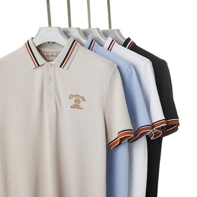 China Embroidered Polo Golf Shirt Knitted Fabric Loose Short-Sleeved Long Sleeve Polo Shirts for sale