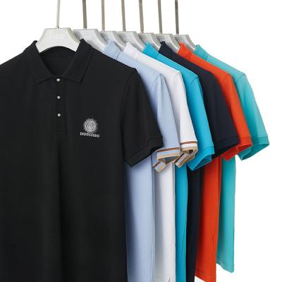 China Custom Color Luxury Golf Polo Shirts For Men 100% Cotton Polo T-Shirt with Logo Pattern for sale