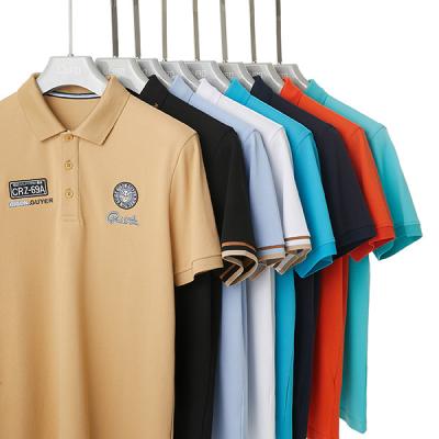 China Poloshirt voor mannen korte mouw 95% polyester 5% spandex mode trend trui Te koop