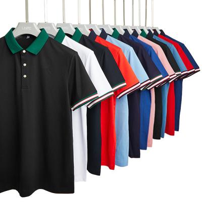 China Men's Short Sleeve Polo Shirt with Customized Logo Casual Embroidered Fashion Polo for sale