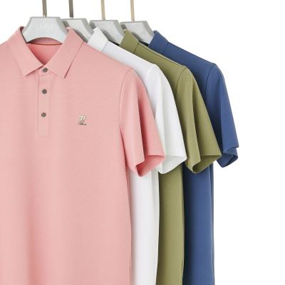 China Camisas de polo personalizadas cor-de-rosa 170-210 gramas com design bordado sem costura à venda