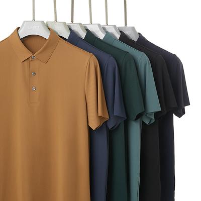 China Herren Polo Shirt mit schnell trocknen Anti-Pilling Custom Logo Baumwolle Stoff nahtloses Design zu verkaufen