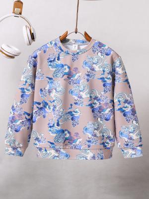 China 100% polyester kinderpullover hoodies machine wasbaar met zijde-scherm printing Te koop