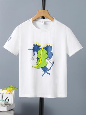 China Summer 100% Cotton Children T Shirts Kids Short Sleeve Tee 180gsm for sale