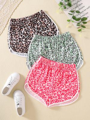 China Cotton Polyester Casual Short Pants with Leopard Pattern Printing for sale