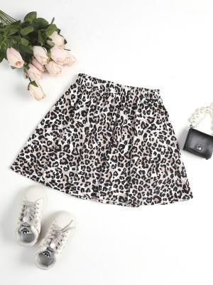 China Polyester Short Skirts And Dresses Leopard Pattern Printing for Girls for sale