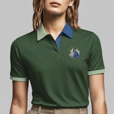 China Casual Golf Mulheres Polo camisas personalizadas Multicolor com logotipo bordado à venda