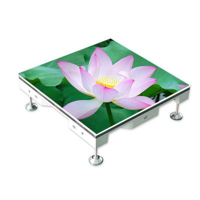 China p3.91led Indoor Green Lotus Pond Floor Tiles Fresh And Natural Interactive Display Screen for sale