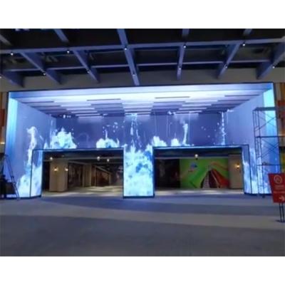 China Indoor P4 LED Special Shaped Display Screen at Door Head of Shopping Mall Building for sale