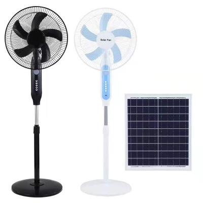 China Garden 25w Large Battery Plastic Solar Rechargeable AC DC Solar Standing Fan for sale