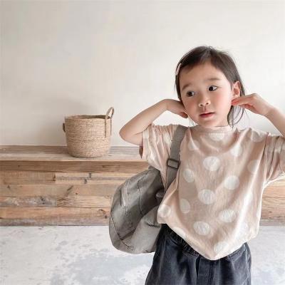 China Round neck children's short-sleeved T-shirt girls cartoon t-shirt new children's clothing T-shirts girls' clothing anti-shrink bottoming shirt for sale