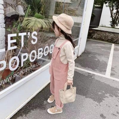 China Overall One-Piece Corduroy Little Girls Solid Color Cotton Spring Girls and Autumn Children's Clothing for sale