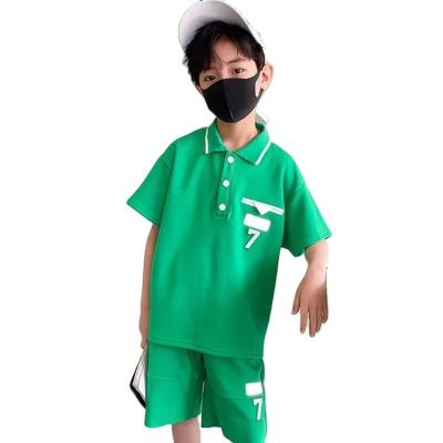 China Preppy Style Summer Baby Boy Clothes Suits Casual Cotton Kids Polo Shirt +Shorts Boys Clothing Sets for sale