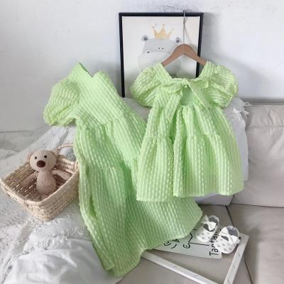 China 2022 QUICK DRY spring and new summer vacation style Parent-child wear mommy and me outfits summer mother and daughter matching dresses for sale