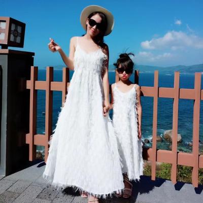 China QUICK DRY Matching Matching Baby Clothes Family Clothes Summer Dresses Mom and Daughter Clothes for sale