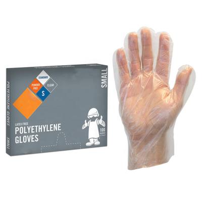 China Household Cleaning Handy High Quality Transparent Disposable PE Glove Vinyl HDPE Disposable Clear Plastic Gloves for sale