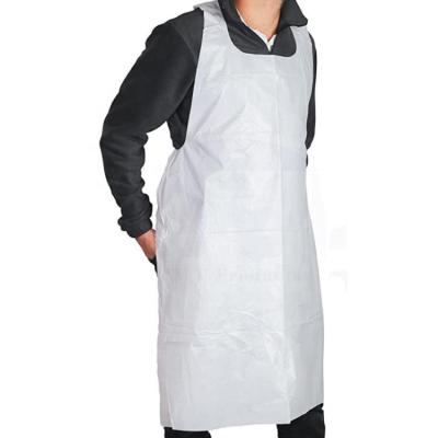 China Drink / Food Apron Disposable Cheap Prices LDPE Plastic Anti Dust Apron For Kitchen Use for sale