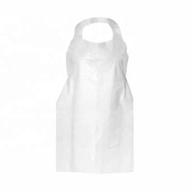 China Food/Beverage Restaurant Household Health Care Customized White Disposable Plastic Apron Sleeveless Apron for sale