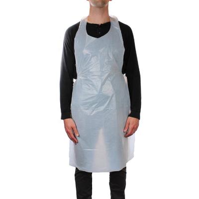 China Blue Drink/Food BBQ Apron Bib Clothes Disposable PE Apron Cooking Plastic Aprons for sale